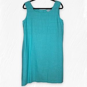 Jessica Howard Sleeveless Sheath Dress Turquoise Sz 12 NWT